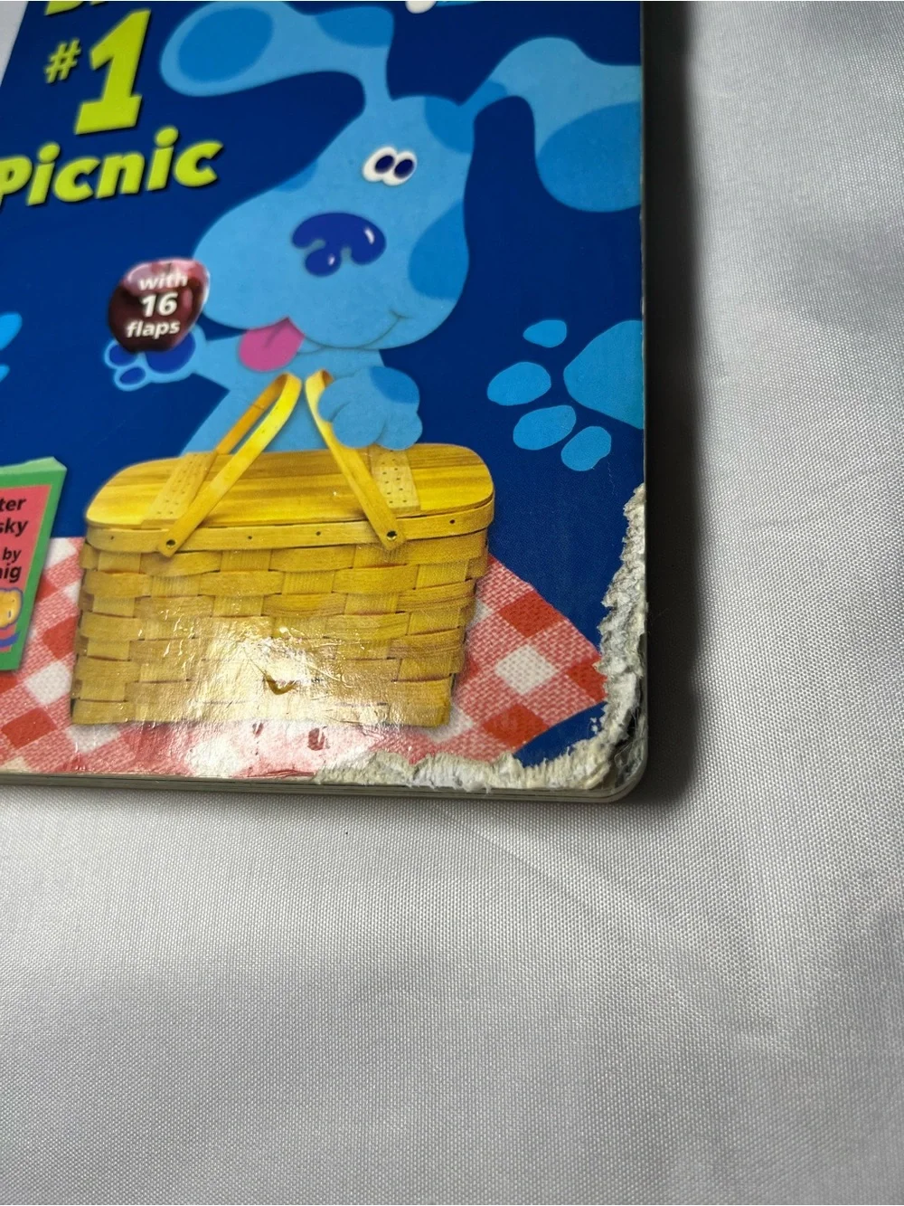 Vintage Blue’s Clues Blue’s #1 Picnic Board Book 1998 Buster Yablonsky Flap Book